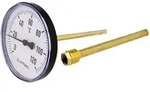 Banyo - Afriso &Oslash; 100 Mm Bimetall Thermometer 0 - 120&deg;c Mit Ms-schutzrohr 200 Mm -