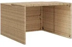 Vidaxl Robot Mower Garage Beige 86x90x52/57 Cm Poly Rattan