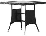 Gartentisch Schwarz 80 X 80 X 74 Cm Poly Rattan - Vidaxl