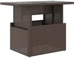 Gartentisch Mit Glasplatte Braun 100x55x73 Cm Poly Rattan - Vidaxl
