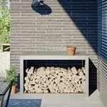 Brennholzregal 100x40x60 Cm Edelstahl - Vidaxl