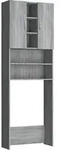 Waschmaschinenschrank Grau Sonoma 64x25,5x190 Cm - Vidaxl