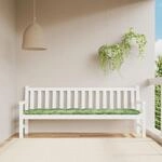 Gartenbank-auflage Blattmuster 200x50x7 Cm Stoff Vidaxl