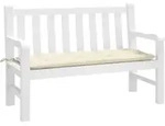 Gartenbankkissen In Creme, 120 X 50 X 7 Cm, Oxford-gewebe