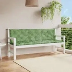 Vidaxl Gartenbank-auflagen 2 Stk. Blattmuster 200x50x7 Cm Stoff