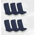 6er Set Hochlehner Auflagen Flair Hl, 120x50x8cm, Dunkelblau