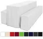 Biertischhusse Comfort L 3tlg. Set Lang Wei&szlig;, 220x75x50 Cm - Beautissu