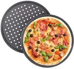 Relaxdays - 4 X Pizzablech, Rund, Gelocht, Antihaft, Pizza & Flammkuchen,