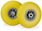 Relaxdays - 2x Sackkarrenrad, Pannensichere Vollgummireifen, 3.00-4 Zoll, 20mm Achse,