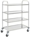 4-stufiger Servierwagen 107 X 55 X 125 Cm Edelstahl - Vidaxl