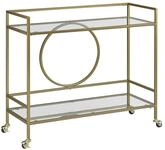 Servierwagen Transparent Und Gold Glas Rechteckig Mit Rollen Metallgestell...