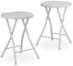 Klapphocker Bastian Rund, 2 Stk. Faltbar, Kunststoff, Rattanoptik, Wetterfest Hxbxt: