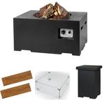 Happy Cocooning Mania Feuertisch Komplettset 12 Kw Rechteckig Klein 80x60x40 Cm