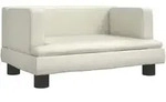 Kindersofa Creme 60x40x30 Cm Kunstleder Vidaxl