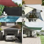 Vidaxl Sun Shade Sail Light Grey And White 8 X 6 M