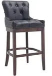 Barhocker Lakewood Echtleder, Antik-dunkel Schwarz