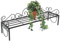 Blumenregal Metall Schwarz 75 Cm Blumenst&auml;nder Mi Blumenbank Blumentreppe