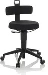 Arbeitshocker / Balancestuhl Top Work Flex Stoff Schwarz Hjh Office