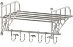 Wandgarderobe Mit Kleiderhaken Aluminium Vidaxl