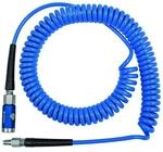 Riegler - Spiralschl. Pu Blau, 7,5m, Nw7,4 Stecker U. Sicherheits-kupplung 12x8mm