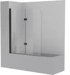 Duschabtrennung Bernstein Nano Echtglas 6mm Nt209 120x140 Cm Profil Schwarz Matt