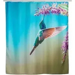 Duschvorhang Managua, Textil (polyester), 180 X 200 Cm, Waschbar, Mehrfarbig,