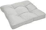 Loungekissen Xluna Sitz Hellgrau, 60x60x10 Cm - Beautissu