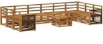 Outdoor-sofagarnitur 8 Pcs Natur Massivholz Akazie Vidaxl
