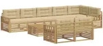 Outdoor-sofagarnitur Mit Kissen 9 Pcs Wei&szlig; Und Beige Polyester Vidaxl