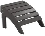 Garten Fu&szlig;hocker Adirondack Dunkelgrau