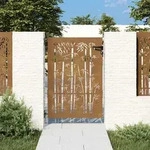 Gartentor 85x125 Cm Cortenstahl Bambus-design - Vidaxl