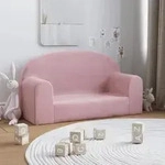 Kindersofa 2-sitzer Rosa Weich Pl&uuml;sch Vidaxl