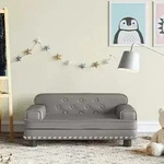 Kindersofa Grau 70x45x30 Cm Kunstleder - Vidaxl