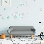 Kindersofa Hellgrau 70x40x24 Cm Stoff Vidaxl
