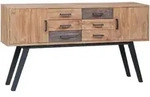 Seitenarmoire 110x30x75 Cm Aus Massivem Teakholz