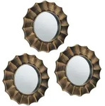 Relaxdays Spiegel 3er Set, Runde Zierspiegel, &Oslash; 25 Cm, Wohnzimmer,...