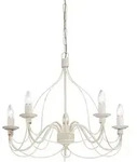 Corte - 5 Licht Kronleuchter Antik Wei&szlig; Finish, E14 - Ideal Lux