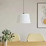 Lampenschirm Wei&szlig; &Oslash;45x28 Cm Korbweide Vidaxl