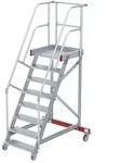 Euroline 513 Wartungsb&uuml;hne 60&deg; 800mm Stufenbreite 8 Stufen Alu Gerieft