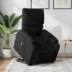 Elektrischer Massagesessel Mit Aufstehhilfe Schwarz Stoff - Vidaxl