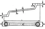 Abgewinkelter Sternschl&uuml;ssel, 18x19 Tengtools 631819