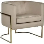 Sessel Sirkka Samtstoff Taupe