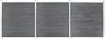 Vidaxl - Gartenzaun Wpc 526x186 Cm Grau