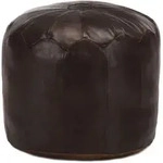 Vidaxl - Pouf Dunkelbraun 40 X 35 Cm Echtes Ziegenleder