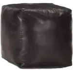 Vidaxl - Pouf Schwarz 40 X 40 X 40 Cm Echtes Ziegenleder