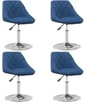 Esszimmerst&uuml;hle 4 Stk. Drehbar Blau Samt Vidaxl