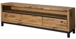 Massivmoebel24 - Tv-board Wildeiche 170x40x56 Natur Ge&ouml;lt Villanders 114