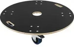 Ecd Germany Transportroller Rund &Oslash;77x14,5 Cm Mit Siebdruckplatte Und 2 Gebremsten