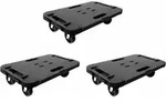 Transportroller 3 Stk. Schwarz Polypropylen 300 Kg Vidaxl