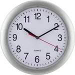 22222 Quarz Wanduhr 25 Cm Silber - Eurotime